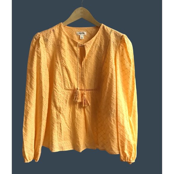 STYLE & CO-WOMEN'S ORANGE 100% COTTON LIGHT LONG SLEEVE TOP SIZE SMALL-NWT - Picture 1 of 7